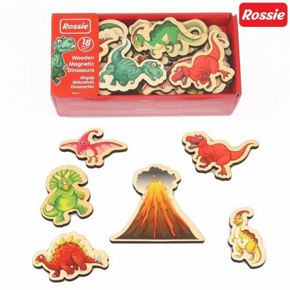 Rossie Mıknatıslı Ahşap Dinozorlar - 2