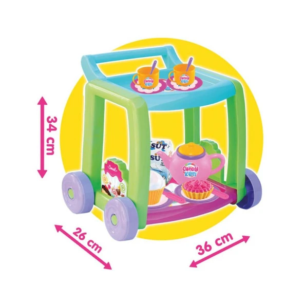 03354 Candy & Ken Çay Servis Arabası - 10