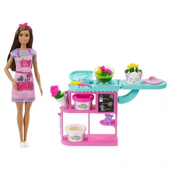 GTN58 Barbie Çiçekçi Bebek ve Oyun Seti - 4
