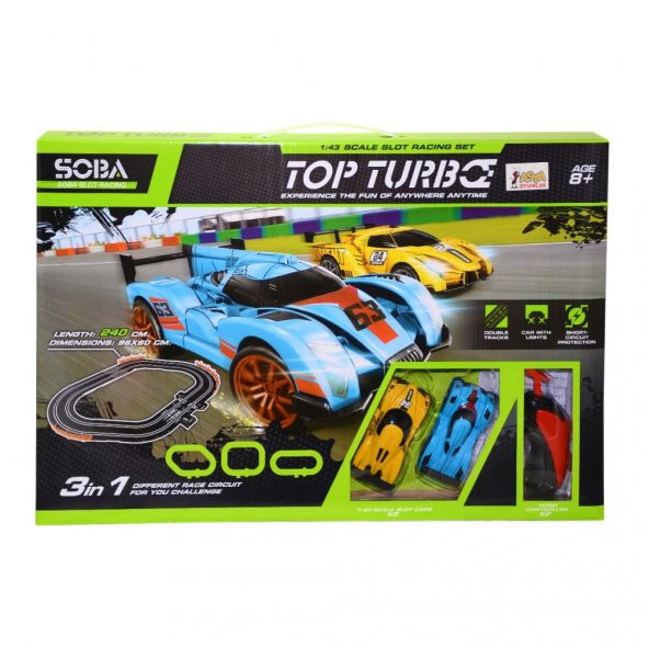 A7554-LVT12111 Asya, Slot Yarış Seti 1:43 - 2
