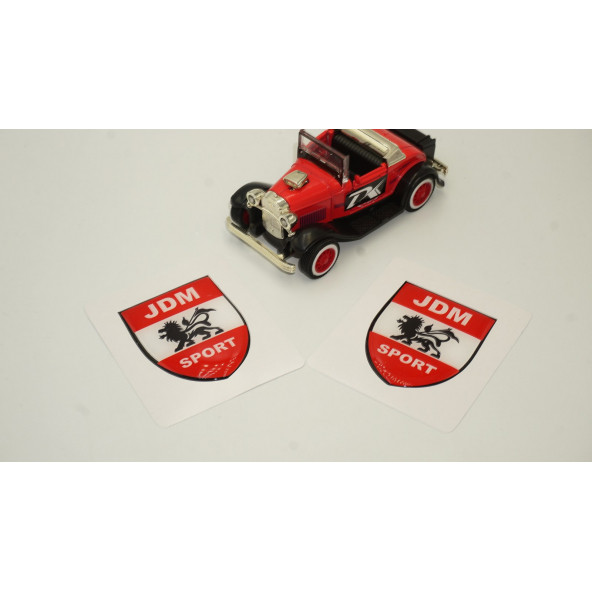 Jdm Sport Logo Damla Silikon Sticker 2 Li Set - 2