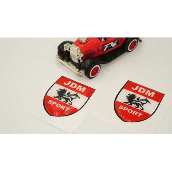 Jdm Sport Logo Damla Silikon Sticker 2 Li Set - 3