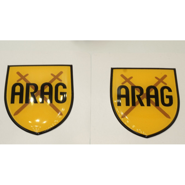 Arag Logo Damla Silikon Sticker 2 Li Set - Resim 4