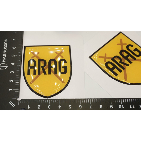 Arag Logo Damla Silikon Sticker 2 Li Set - Resim 6