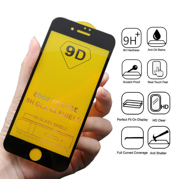 iPhone 6 9D Full Glue Kavisli Tam Kaplayan Cam Ekran Koruyucu - 2