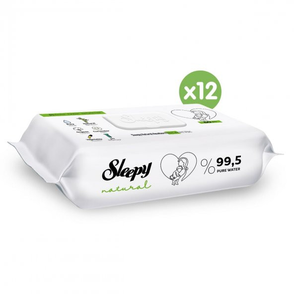 Sleepy Natural Yenidoğan Islak Bebek Bakım Havlusu 12x60 (720 Yaprak) - 2