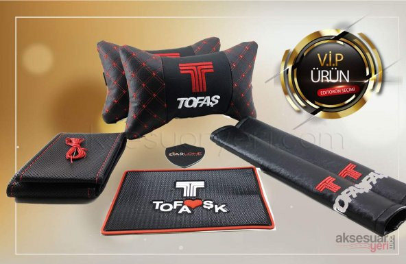 Tofaş  Deri Oto Boyun Yastığı Seti  - Tofaş Boyun Yastığı - Lüx Deri Set - 2