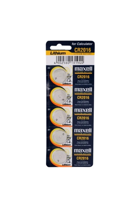 MAXELL CR2016 LİTHİUM HAFIZA PİLİ (5ADET) ürün görseli