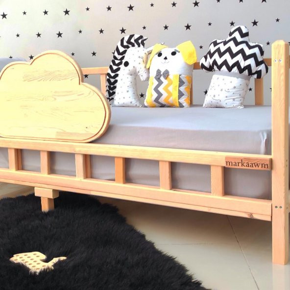 Markaawm Montessori Yatak Bulut Karyola Çocuk ve Bebek Beşiği - 5