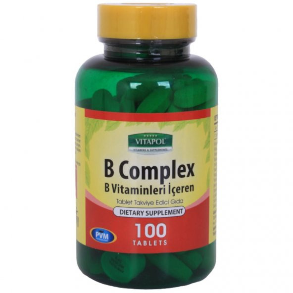 Vitapol Vitamin B Complex 100 Tablet Skt Ağustos 2024