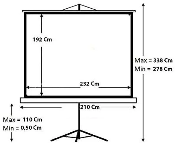 CODEGEN (TX-24) 240X200 TRIPOD PROJEKSIYON PERDESİ - 9