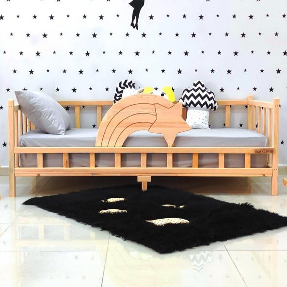 Markaawm Montessori Yatak Yıldız Korumalıklı Çocuk Yatağı Premium - 3