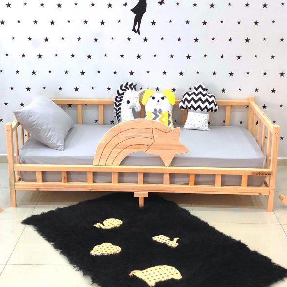 Markaawm Montessori Yatak Yıldız Korumalıklı Çocuk Yatağı Premium - 5