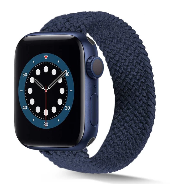 Apple Watch 42mm KRD-38 Hasır Örgü Dizayn Large Kordon