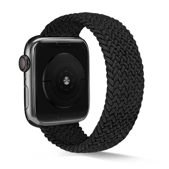 Apple Watch 38mm KRD-38 Hasır Örgü Dizayn Medium Kordon - Resim 4