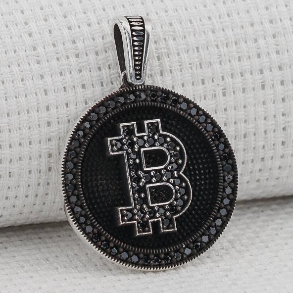 Bitcoin 925 Ayar Gümüş Kolye Ucu