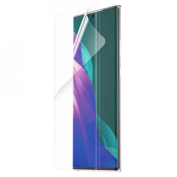 Samsung Galaxy Note 20 Ultra Ekran Kavislerine Uyumlu 1-1 Tam Kaplama Ekran Koruyucu