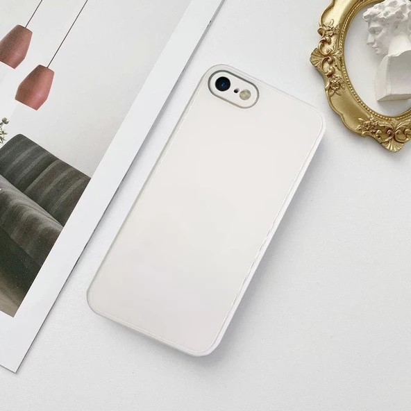 iPhone 7-8 Parlak Cam Kamera Korumalı Telefon Kılıfı - 8