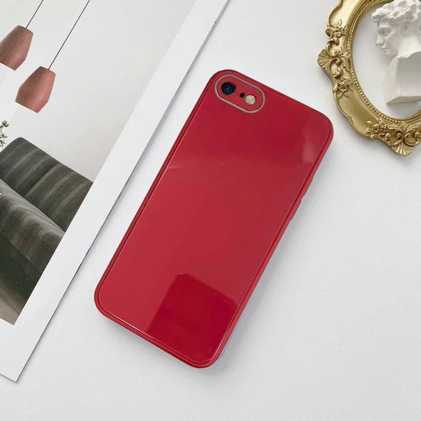 iPhone 7-8 Parlak Cam Kamera Korumalı Telefon Kılıfı - 12