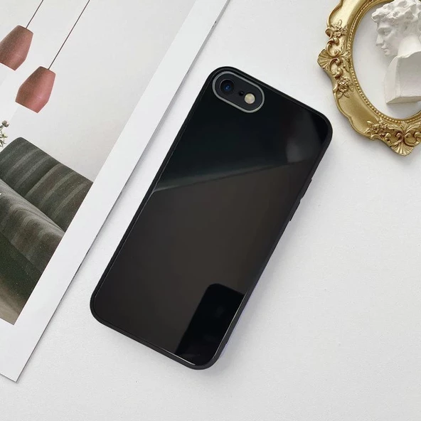iPhone 7-8 Parlak Cam Kamera Korumalı Telefon Kılıfı - 7