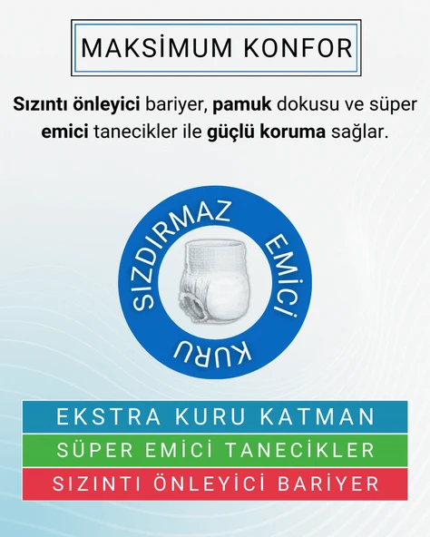 Paddlers Yetişkin Hasta Emici Külot Bez Large 120 Adet - Resim 3