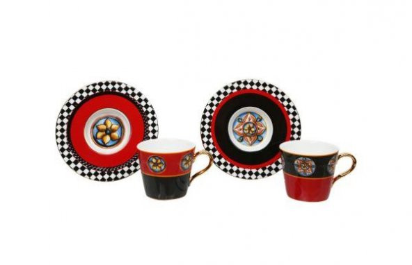 Lucky Art Ember Bone 6lı Kahve Fıncan Setı LYHD 403