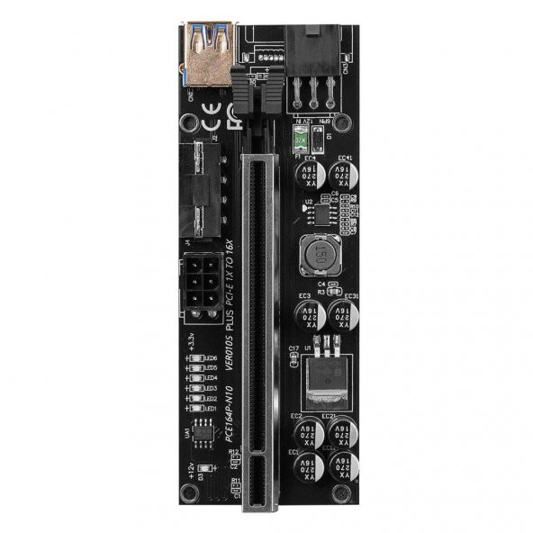 S-LINK SL-XE20 PCI-E1X=-16X SATA RISER KART 10SPLU - 3
