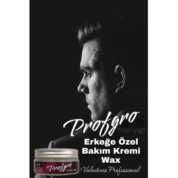 Erkeğe Özel Şekillendirici Saç Bakım Kremi Profgro Wax