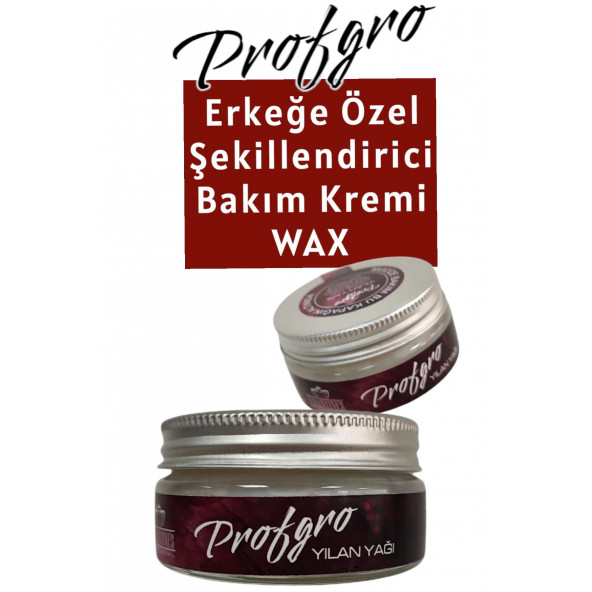 Erkeğe Özel Şekillendirici Saç Bakım Kremi Profgro Wax - 3