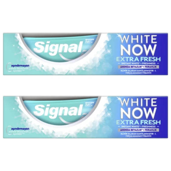 Signal White Now Extra Fresh Diş Macunu 2'li