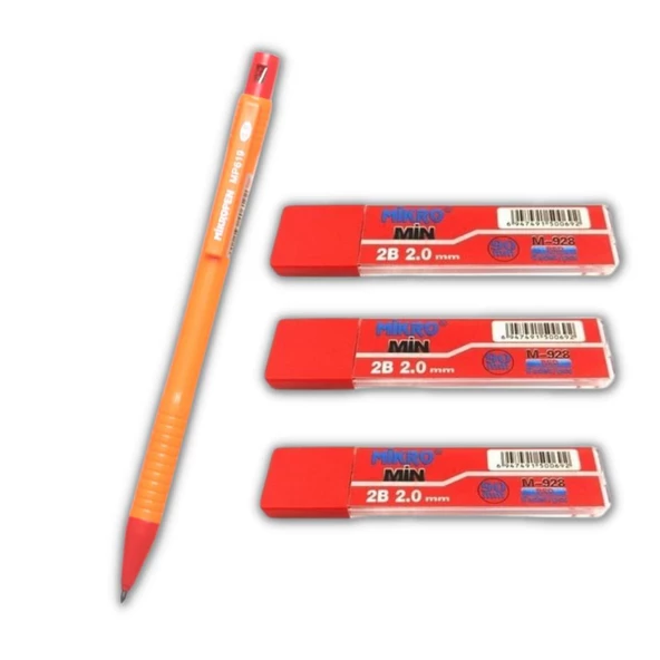 2.0 Mm Kalın Uçlu Versatil Kalem 1 Adet ve 2.0 Mm Kalın Uç Kırmızı 3 Adet - 2