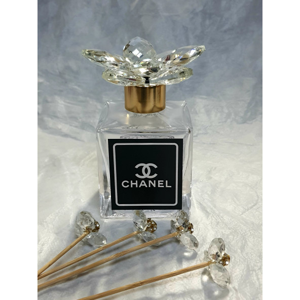 Chanel Decorative Room Fragrance Crystal Glass Bottle Home Decoration with Bamboo Stick