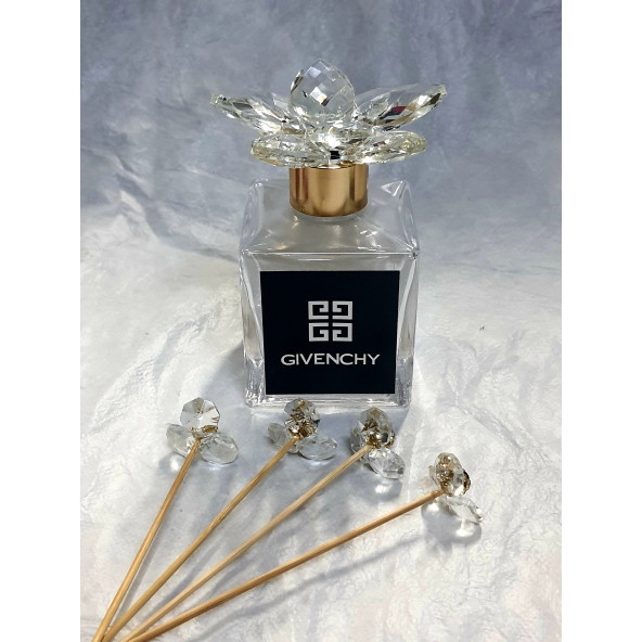 Givenchy Decorative Room Fragrance Crystal Glass Bottle Home Decoration with Bamboo Stick