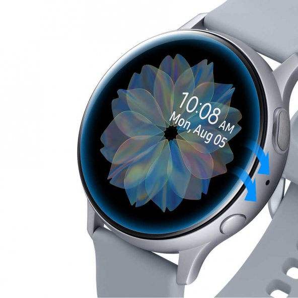 Samsung Galaxy Watch Active 2 44mm Ekran Kavislerine Uyumlu 1-1 Tam Kaplama Ekran Koruyucu - 2