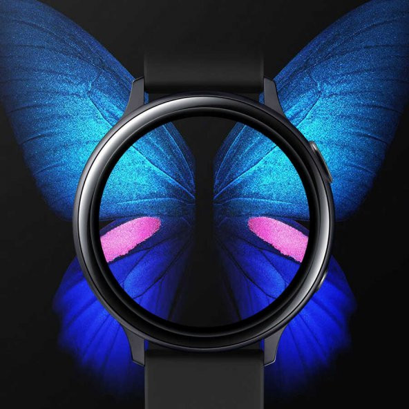 Samsung Galaxy Watch Active 2 44mm Ekran Kavislerine Uyumlu 1-1 Tam Kaplama Ekran Koruyucu - 3
