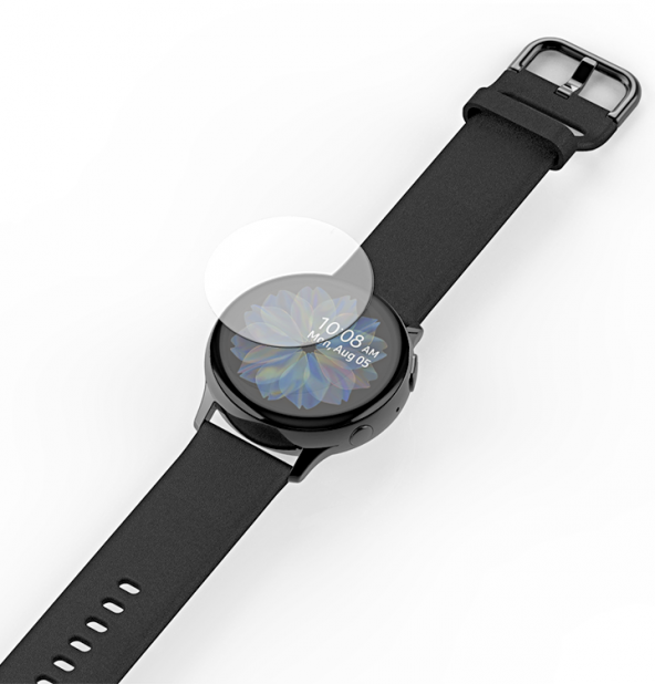 Samsung Galaxy Watch Active 2 44mm Ekran Kavislerine Uyumlu 1-1 Tam Kaplama Ekran Koruyucu - 10