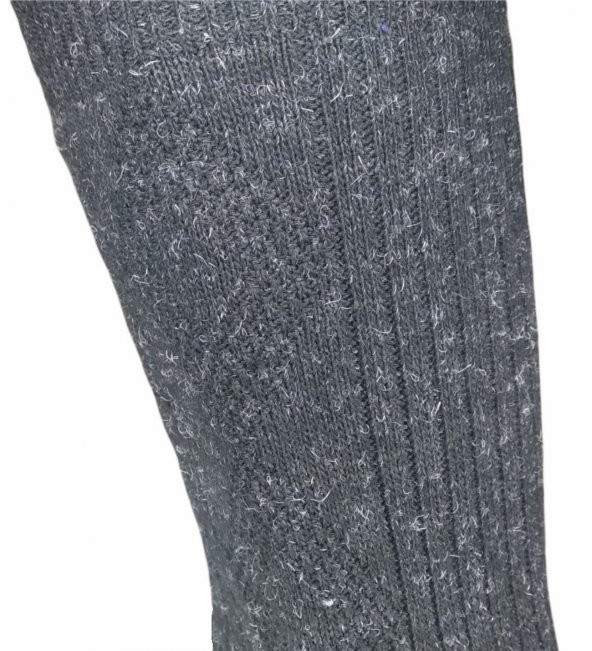 12 ADET ERKEK BÜYÜK NUMARA AYAĞI SIKMAYAN ÖZEL LASTİKLİ LAMBSWOOL ( KOYUN YÜNÜ ) TERMAL ÇORAP - 4