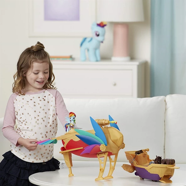 My Little Pony Rainbow Dash in Korsan Gemisi Büyük Kız Çocuk Oyun Seti - 5