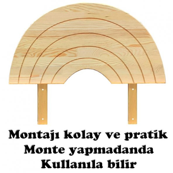 Markaawm Çatılı Montessori Yatak 90x190 Doğal Çam Çocuk Karyola - 10