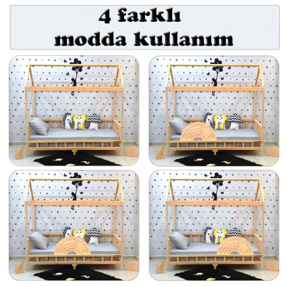 Markaawm Ahşap Çocuk Karyola 90x190 Bebek Montessori Yatak - 2