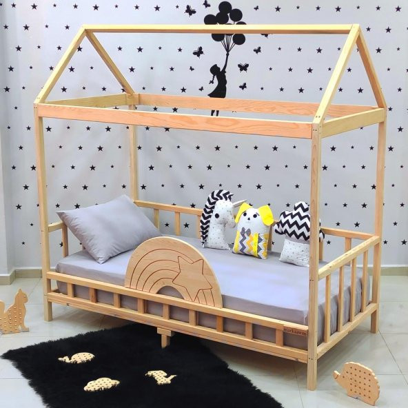 Markaawm Ahşap Çocuk Karyola 90x190 Bebek Montessori Yatak - 4