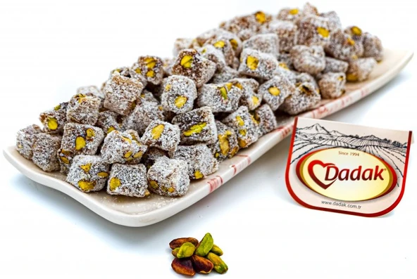 Dadak Lokum ve Kuruyemiş Çifte Kavrulmuş Antep Fıstıklı Mini Lokum 200Gram ürün görseli