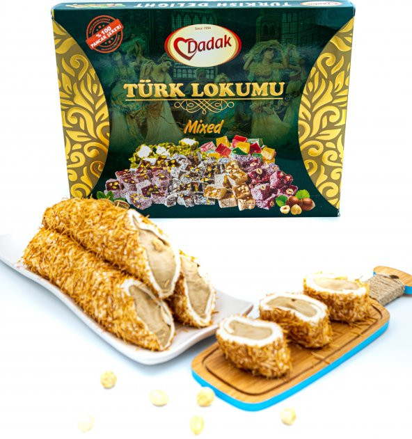 Dadak Lokum ve Kuruyemiş Kadayıf Kaplamalı Fındık Kremalı Lokum 500Gram - 3
