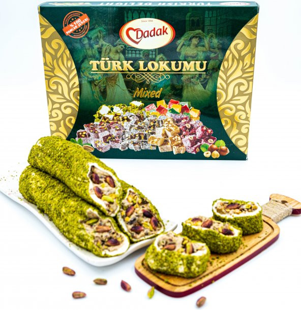 Dadak Lokum ve Kuruyemiş Antep Fıstıklı Atom Lokum 500 Gram - 3