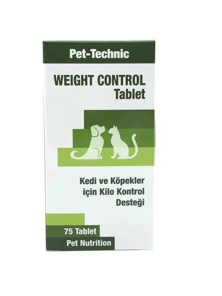 Pet-Technic Weight Control Kedi Köpek Kilo Kontrol Desteği 75 Tablet - 1