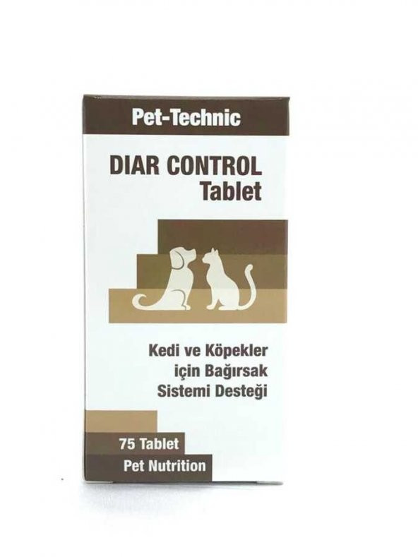 Pet-Technic Diar Control Kedi Köpek Bağırsak Sıstemi Desteği 75 Tablet