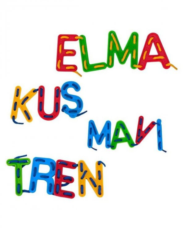 Harflerle Aktivite İp Dizme Oyunu 140 Parça Dede Oyuncak - 2