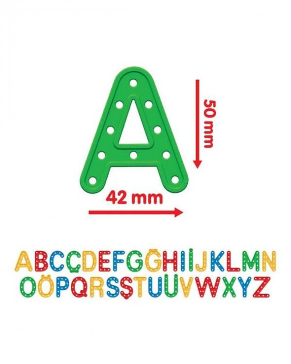 Harflerle Aktivite İp Dizme Oyunu 140 Parça Dede Oyuncak - 3