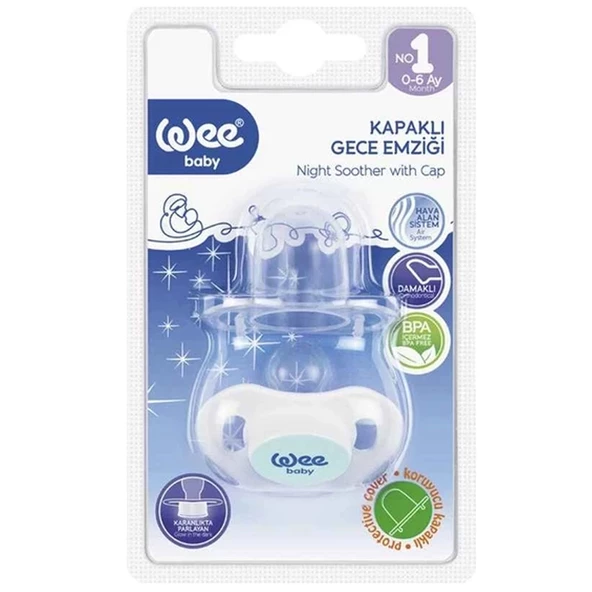 Wee Baby Kapaklı Gece Emziği No 1 0-6 Ay - 2