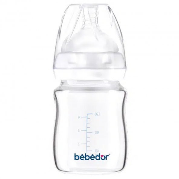 Bebedor Geniş Ağızlı Isıya Dayanıklı Cam Biberon 120 ml